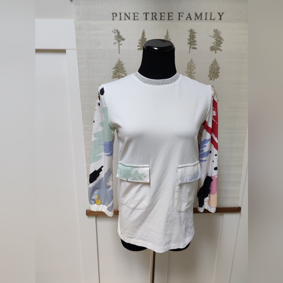 Stella & Mavis Abstract Paint Splatter Top - Small - Picture 1 of 11